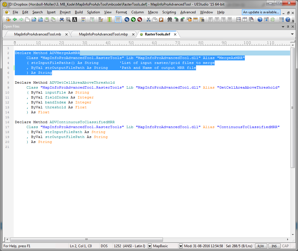 Declare Method MergeAsMRR